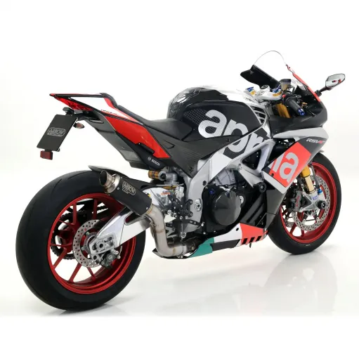 Arrow Aprilia Rsv 4 RR / RF 17 - 2018 Terminale Di Scarico Moto Marmitta GP2 Inox Nero Omologato