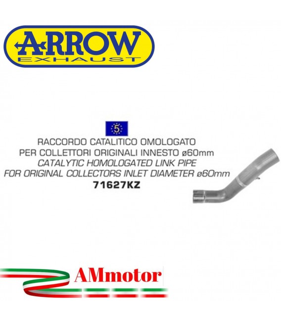 Arrow Aprilia Tuono V4 1100 15 - 2016 Raccordo Catalitico Per Scarico Moto Omologato Diametro 60MM