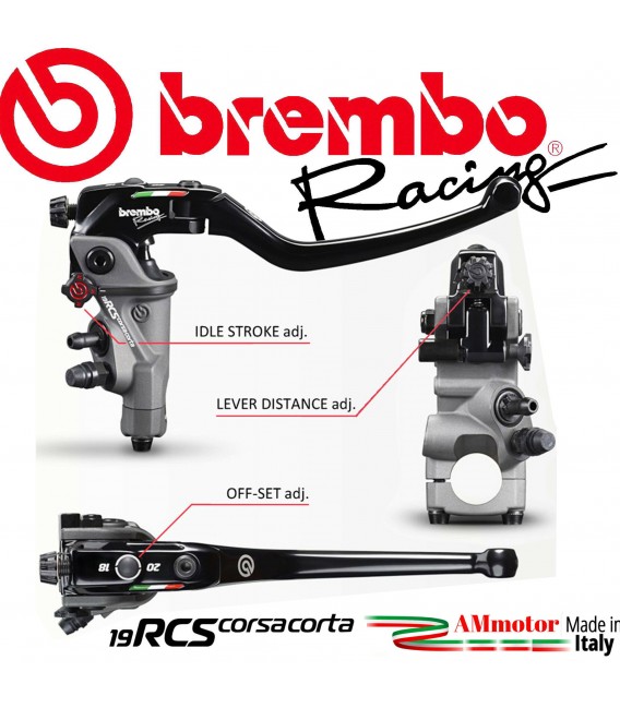 Pompa Brembo Radiale Rcs 19 Corsa Corta Freno Anteriore Racing Moto