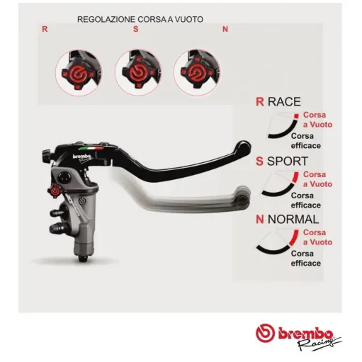 Pompa Brembo Radiale Rcs 19 Corsa Corta Freno  Anteriore Racing Moto