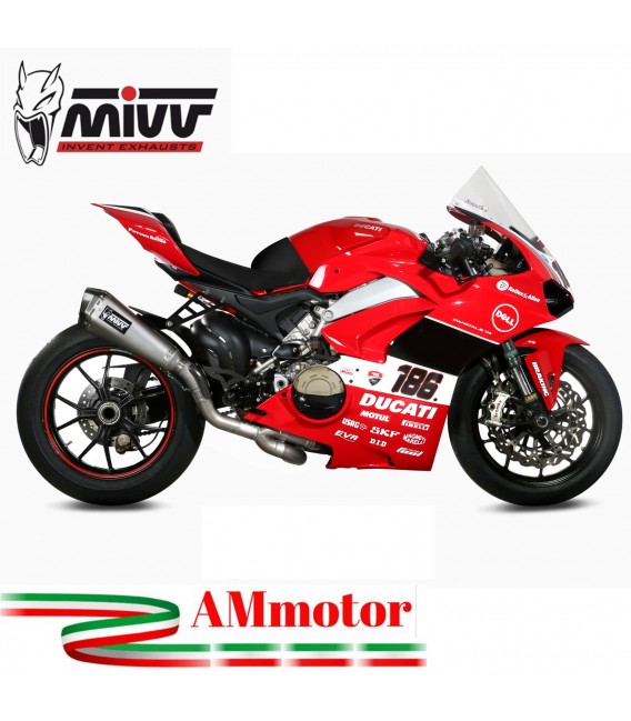 Mivv Ducati Panigale V4 Moto Impianto Di Scarico Completo Racing Full Titanio