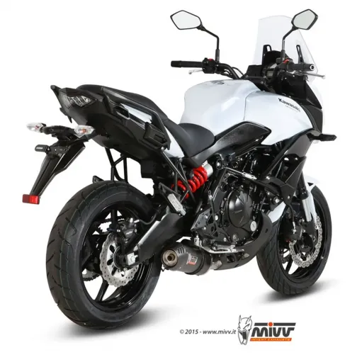 Mivv Kawasaki Versys 650 Terminale Di Scarico Moto Marmitta Oval Carbon Cap