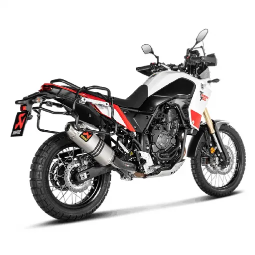 Akrapovic Yamaha Tenere 700 19 - 2020 Terminale Di Scarico Slip-On Titanio Moto Omologato