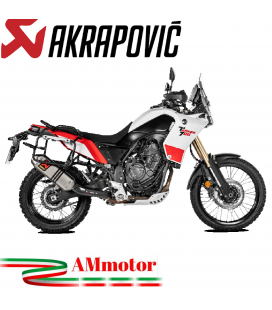 Akrapovic Yamaha Tenere 700 19 - 2020 Terminale Di Scarico Slip-On Titanio Moto Omologato