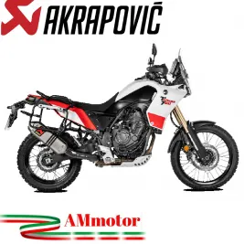 Akrapovic Yamaha Tenere 700 19 - 2020 Terminale Di Scarico Slip-On Titanio Moto Omologato