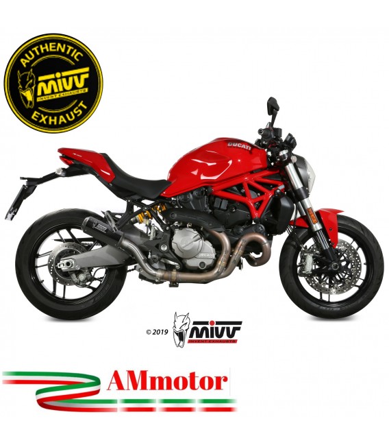 Mivv Ducati Monster 821 18 - 2020 Terminale Di Scarico Moto Marmitta Mk3 Carbonio