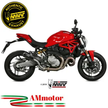 Mivv Ducati Monster 821 18 - 2020 Terminale Di Scarico Moto Marmitta Mk3 Carbonio