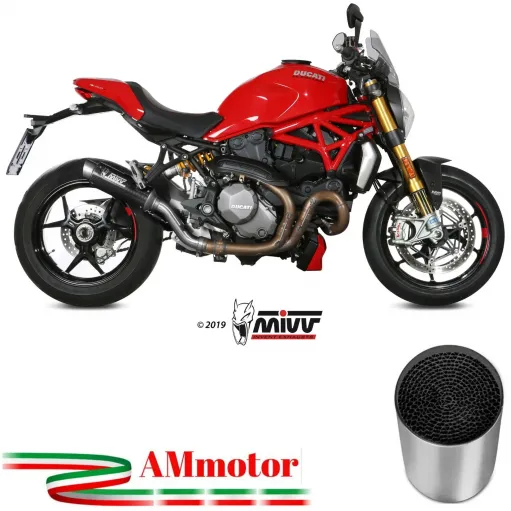 Mivv Ducati Monster 821 18 - 2020 Terminale Di Scarico Moto Marmitta Gp Pro Carbonio