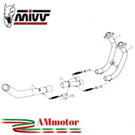 Collettori Di Scarico Kawasaki Ninja 400 Mivv Elimina Kat Catalizzatore Moto