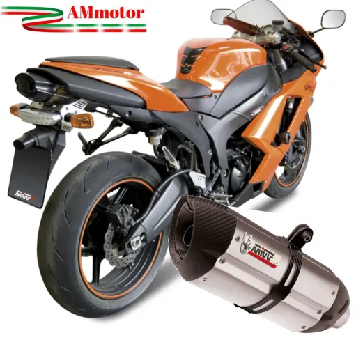 Mivv Kawasaki ZX-6 R 2008 08 Terminale Di Scarico Suono Black Nero Moto