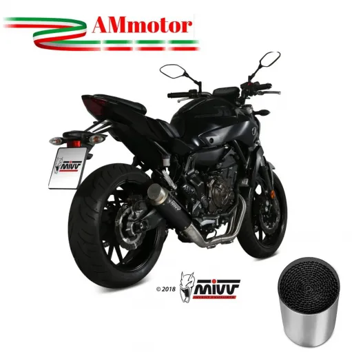 Scarico Completo Mivv Yamaha Mt-07 Terminale Gp Pro Black Inox Nero Moto Alto