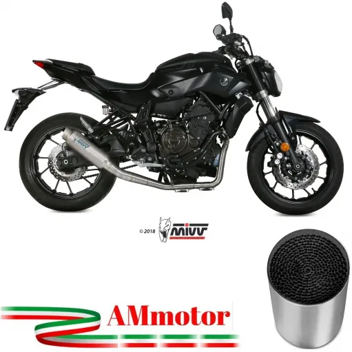 Scarico Completo Mivv Yamaha Mt-07 Terminale Gp Pro Titanio Moto Alto