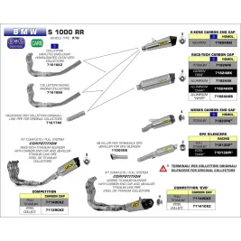 Arrow Bmw S 1000 RR 15 - 2016 Terminale Di Scarico Moto Marmitta Race-Tech Alluminio Omologato 2