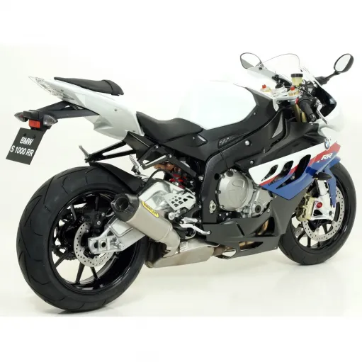 Arrow Bmw S 1000 RR 09 - 2011 Terminale Di Scarico Moto Marmitta Works Titanio Per Collettori Originali Omologato