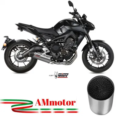 Scarico Completo Mivv Yamaha Mt-09 14 - 2020 Terminale Oval Titanio Carbon Cap Moto