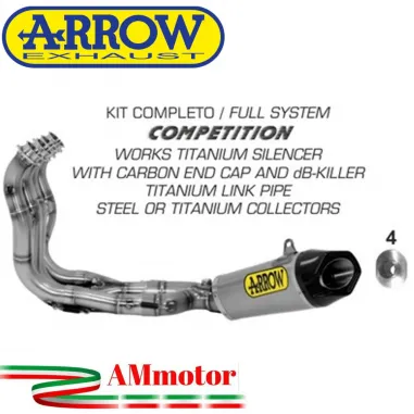 Arrow Bmw S 1000 RR 12 - 2014 Kit Completo Competion Evo Con Terminale Works In Titanio