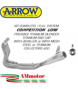Arrow Bmw S 1000 RR 19 - 2022 Kit Completo Competion Low Con Terminale Pro-Race In Titanio