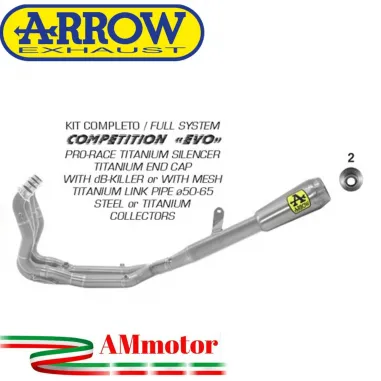 Arrow Bmw S 1000 RR 19 - 2024 Kit Completo Competion Evo Con Terminale Pro-Race Collettori Full Titanio