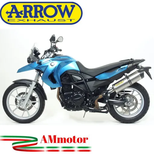 Arrow Bmw F 650 GS 08 - 2012 Terminale Di Scarico Moto Marmitta Maxi Race-Tech Titanio Omologato