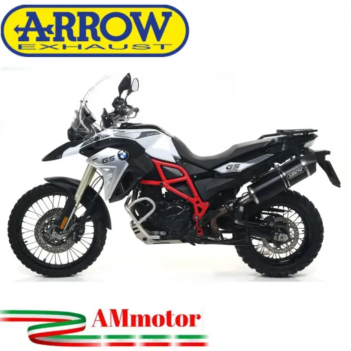 Arrow Bmw F 800 GS / Adventure 17 - 2018 Terminale Di Scarico Moto Marmitta Maxi Race-Tech Alluminio Dark Omologato