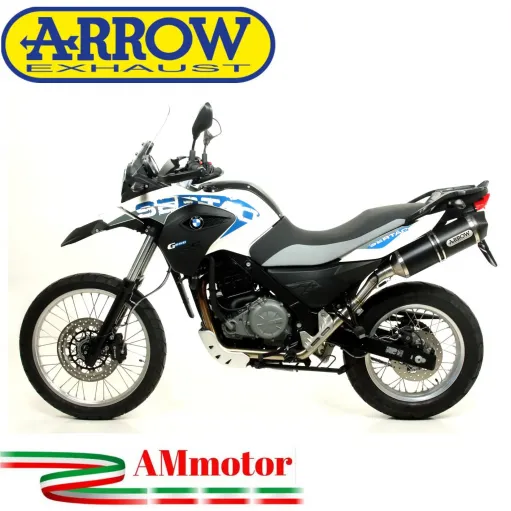 Arrow Bmw G 650 GS Sertao 12 - 2014 Terminale Di Scarico Moto Marmitta Race-Tech Alluminio Dark Omologato