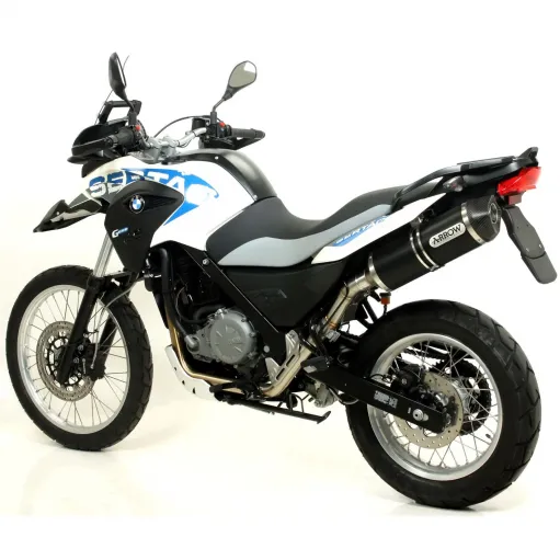 Arrow Bmw G 650 GS Sertao 12 - 2014 Terminale Di Scarico Moto Marmitta Race-Tech Alluminio Dark Omologato