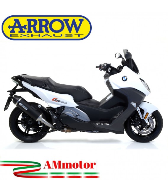 Arrow Bmw C 650 Sport 16 - 2020 Terminale Di Scarico Moto Marmitta Race-Tech Alluminio Dark Omologato