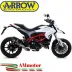 Arrow Ducati Hypermotard / Hyperstrada 939 16 - 2018 Terminale Di Scarico Moto Marmitta Race-Tech Alluminio Dark