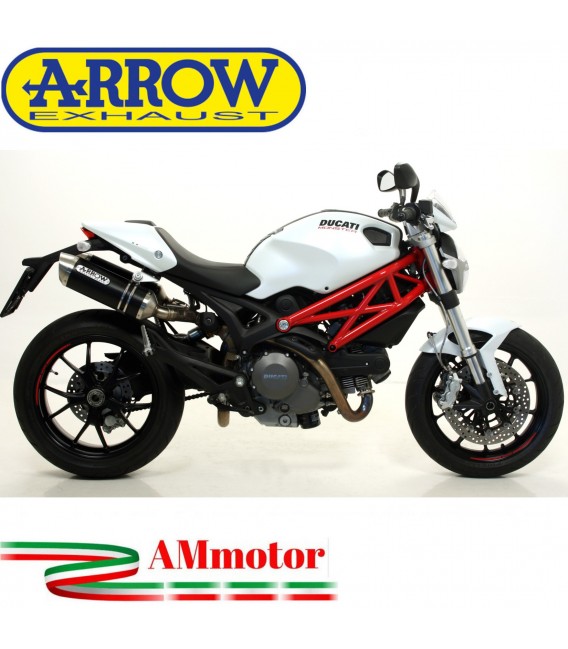Arrow Ducati Monster 796 10 - 2014 Terminali Di Scarico Moto Marmitte Thunder Alluminio Dark