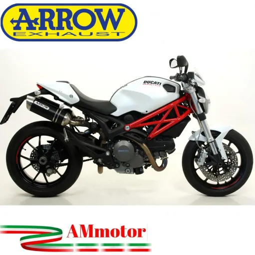 Arrow Ducati Monster 796 10 - 2014 Terminali Di Scarico Moto Marmitte Thunder Alluminio Dark