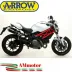 Arrow Ducati Monster 796 10 - 2014 Terminali Di Scarico Moto Marmitte Thunder Alluminio Dark