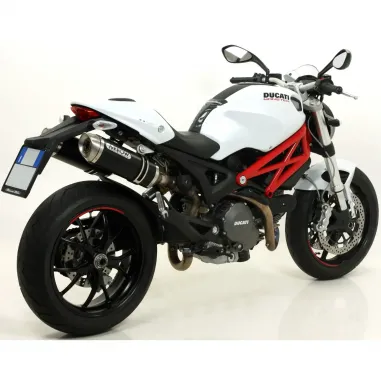 Arrow Ducati Monster 796 10 - 2014 Terminali Di Scarico Moto Marmitte Thunder Alluminio Dark