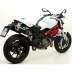 Arrow Ducati Monster 796 10 - 2014 Terminali Di Scarico Moto Marmitte Thunder Alluminio Dark