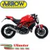 Arrow Ducati Monster 797 17 - 2018 Terminale Di Scarico Moto Marmitta Pro-Race Nichrom