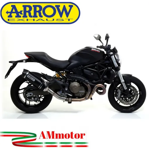 Arrow Ducati Monster 821 14 - 2017 Terminale Di Scarico Moto Marmitta Race-Tech Alluminio Dark