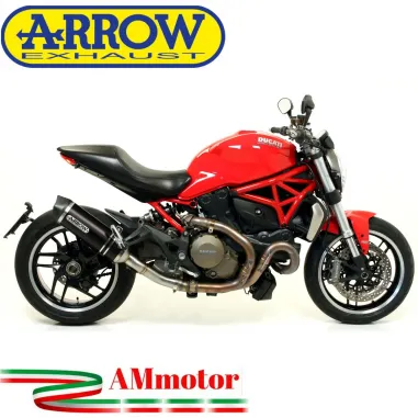 Arrow Ducati Monster 1200 14 - 2015 Terminale Di Scarico Moto Marmitta Race-Tech Alluminio Dark