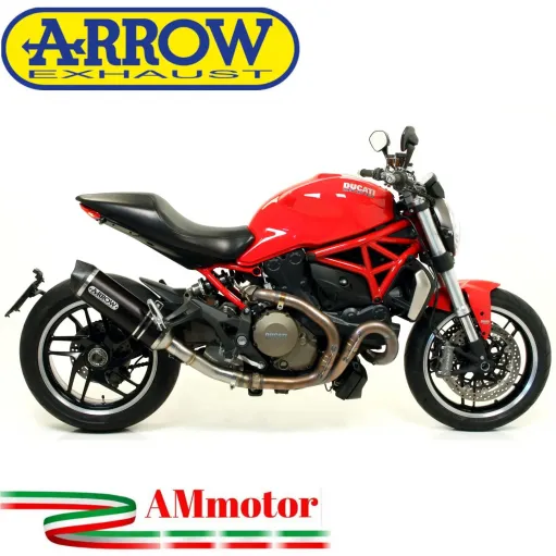 Arrow Ducati Monster 1200 14 - 2015 Terminale Di Scarico Moto Marmitta Race-Tech Alluminio Dark