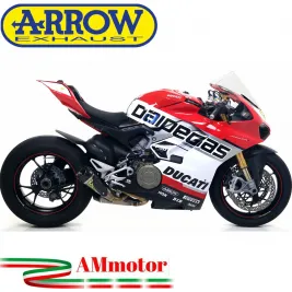 Arrow Ducati Panigale V4 18 - 2023 Terminali Di Scarico Moto Works Titanio Con Raccordi In Acciaio