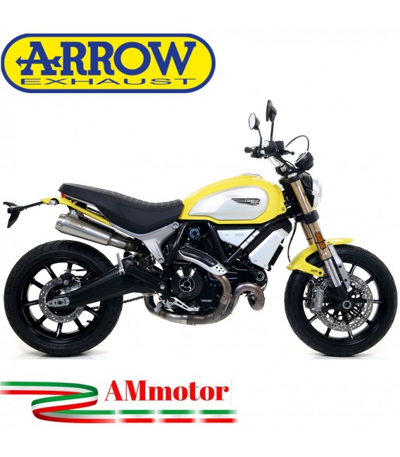 Terminali Di Scarico Arrow Ducati Scrambler 1100 18 - 2020 Slip-On Pro-Race Nichrom Moto Omologati