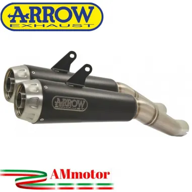 Terminali Di Scarico Arrow Ducati Scrambler 1100 18 - 2020 Slip-On Pro-Race Nichrom Dark Moto Omologati