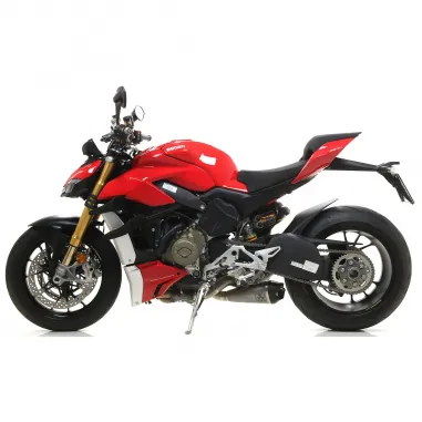 Terminali Di Scarico Arrow Ducati Streetfighter V4 Moto Slip-On Works Titanio Con Raccordi In Acciaio