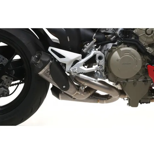 Terminali Di Scarico Arrow Ducati Streetfighter V4 Moto Slip-On Works Titanio Con Raccordi In Acciaio