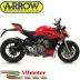 Terminali Di Scarico Arrow Ducati Streetifghter V4 Moto Slip-On Works Titanio Con Raccordi In Titanio
