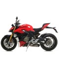 Terminali Di Scarico Arrow Ducati Streetifghter V4 Moto Slip-On Works Titanio Con Raccordi In Titanio