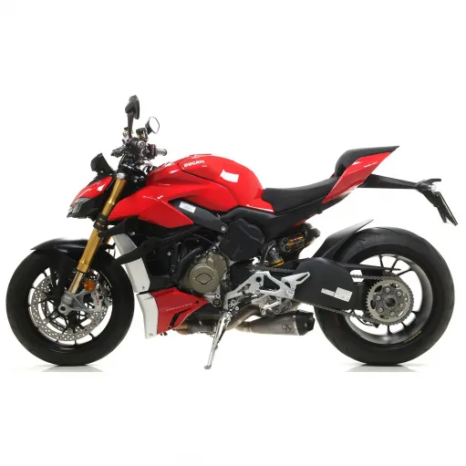 Terminali Di Scarico Arrow Ducati Streetifghter V4 Moto Slip-On Works Titanio Con Raccordi In Titanio