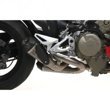 Terminali Di Scarico Arrow Ducati Streetifghter V4 Moto Slip-On Works Titanio Con Raccordi In Titanio