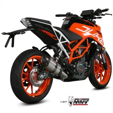 Mivv Ktm 390 Duke 2017 - 2020 Terminale Di Scarico Marmitta Suono Inox Moto Omologato