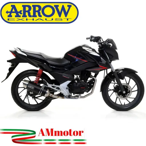 Terminale Di Scarico Arrow Honda CB 125 F 15 - 2016 Slip-On Thunder Alluminio Dark Moto