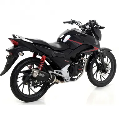 Terminale Di Scarico Arrow Honda CB 125 F 15 - 2016 Slip-On Thunder Alluminio Dark Moto