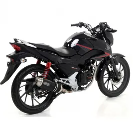Terminale Di Scarico Arrow Honda CB 125 F 17 - 2020 Slip-On Thunder Alluminio Dark Moto 2